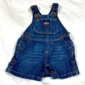Vintage Oshkosh boys blue jean overalls size 6 months